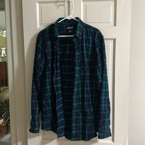 Lands end cotton flannel button down, size medium tall